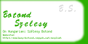 botond szelesy business card